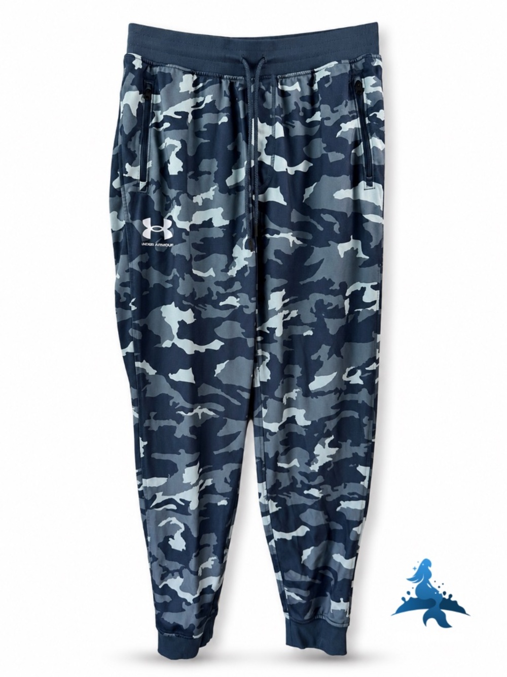1317 Under Armour UA Rival Fleece ABC Camo Joggers – Large – Slate Blue Gray
